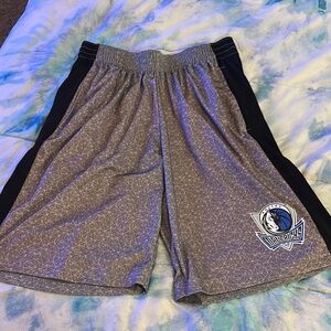 Gray and Black Mavericks Shorts